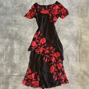 Vintage Floral Eva Blue Tiered Maxi Dress